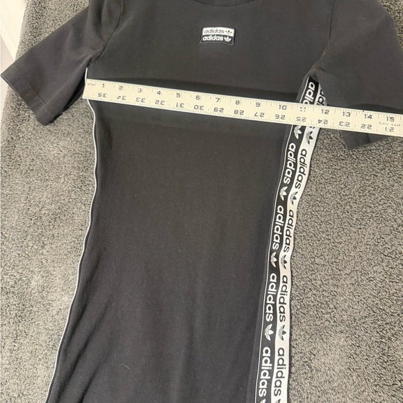Adidas Bodycon Black Dress with Logo and Side Stripes - Picture 4 of 6